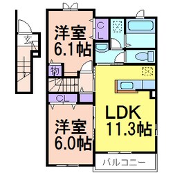 エレガンスBの物件間取画像